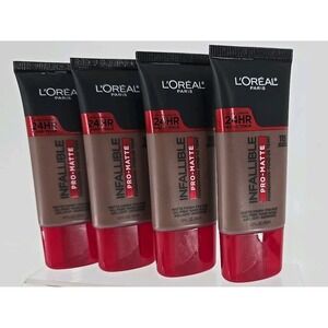 4 Lot‎ Of NEW L'oreal Infallible Pro-Matte Foundation 1.0 Fl Oz, #115 Rich Ebony